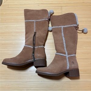 Timberland Brinda Medium Brown Suede Tall Boots